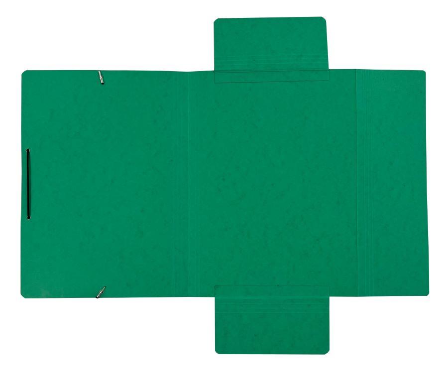 Eckspanner, A4, mit 3 Innenklappen, grün-Artikelnummer-10.55403