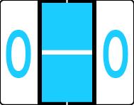 Buchstabenetikett (gross) "O", Farbe blau, 50/Bogen
