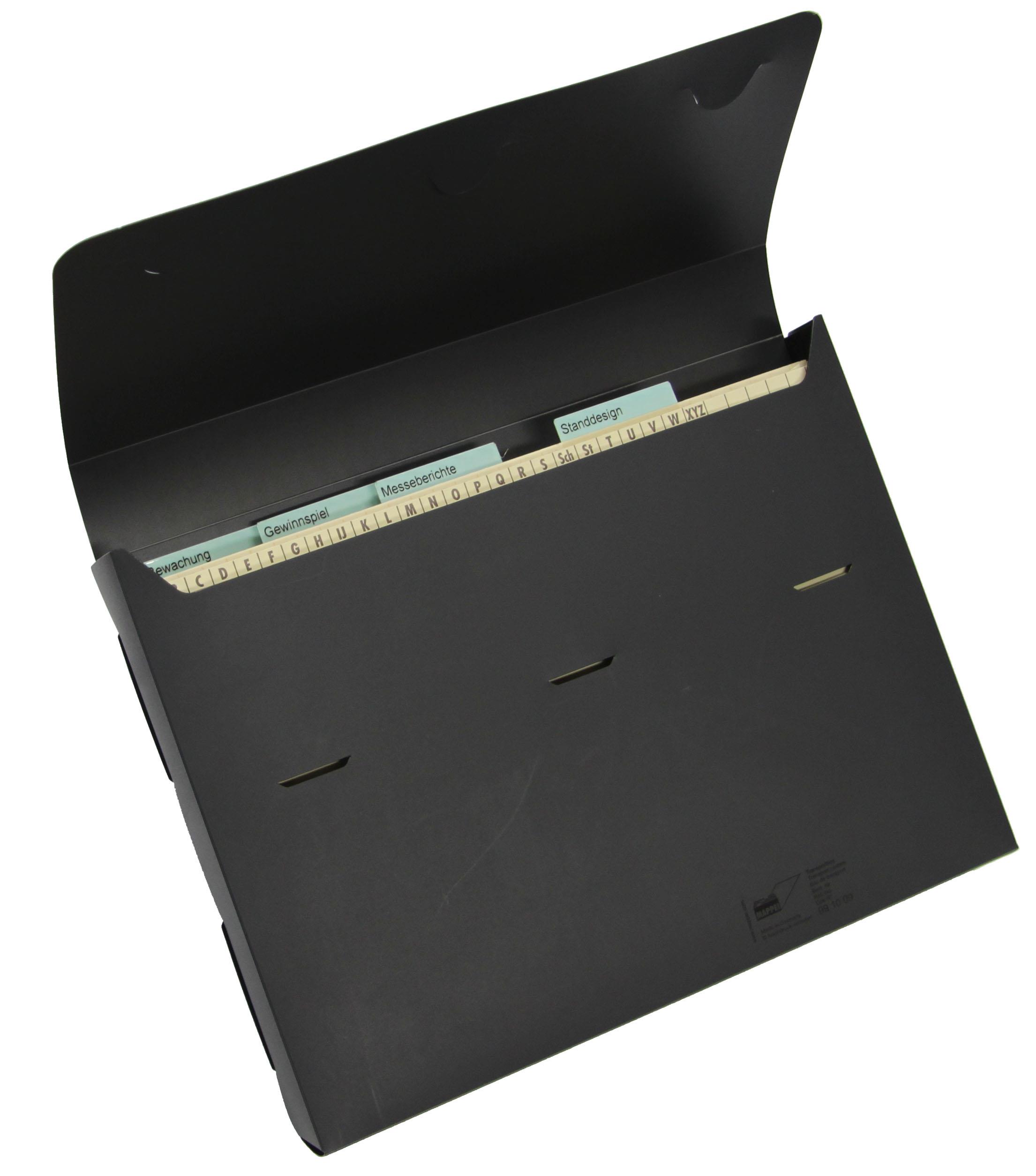 Tragebox für Ordnungsmappen A4, 40 mm breit, PP, anthrazit