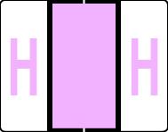 Buchstabenetikett (gross) "H", Farbe lila, 50/Bogen