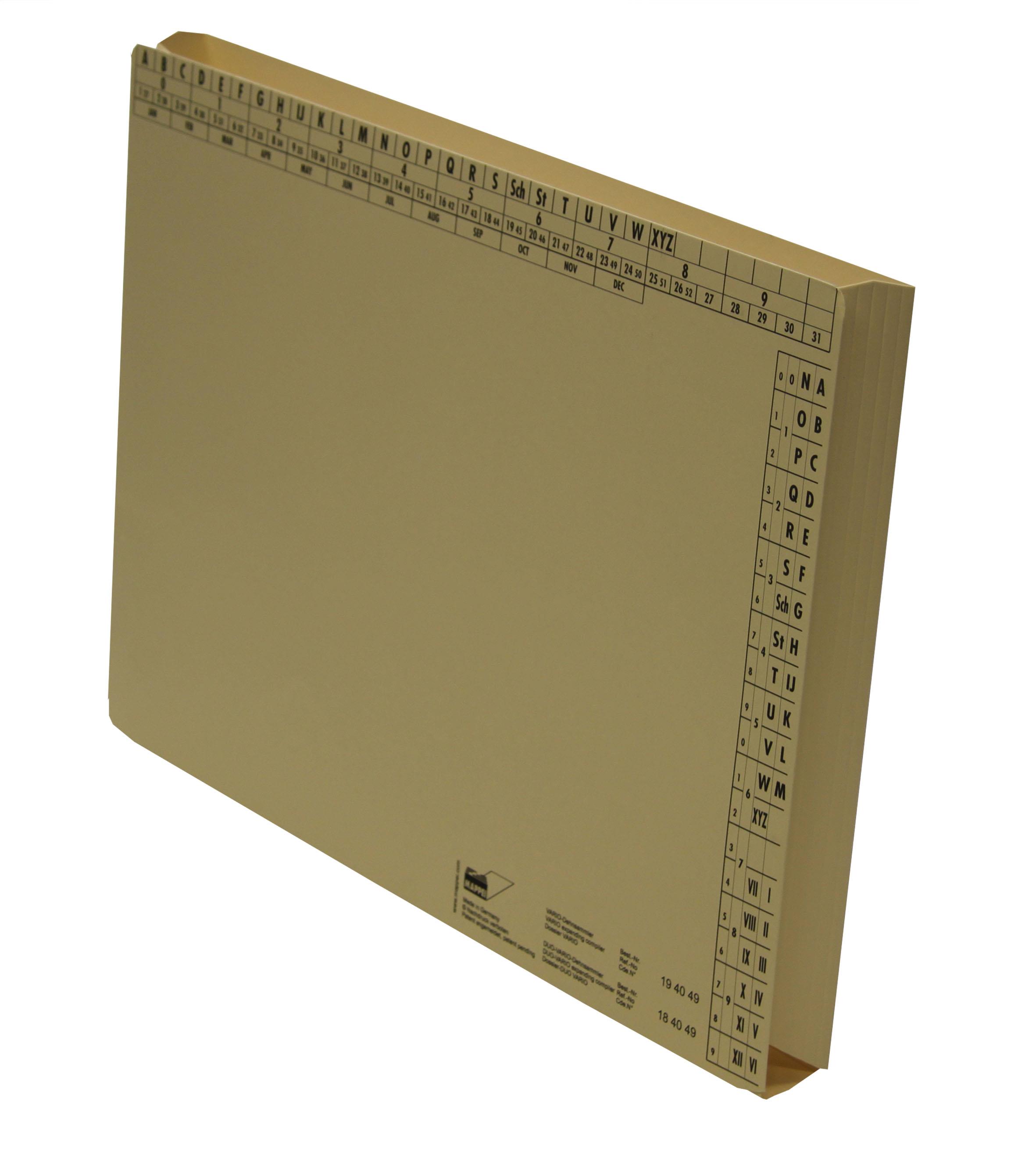 VARIO-Dehnsammler A4, bis 3 cm, Natron hell, 320 g/qm-Artikelnummer-194049