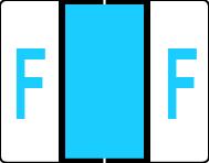 Buchstabenetikett (gross) "F", Farbe blau, 50/Bogen