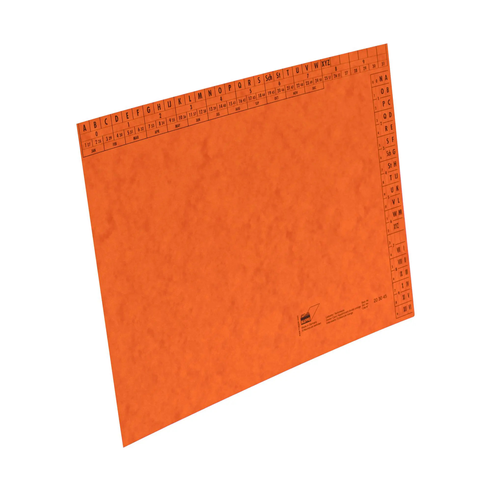 Leit-/Terminkarte A4, Glanzkarton, 335 g/qm, orange