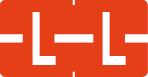 Klass.-Etikett (klein), Buchst. "L", orange, 500 Stck.-Artikelnummer-761278/12
