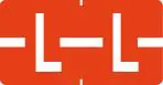 Klass.-Etikett (klein), Buchst. "L", orange, 500 Stck.