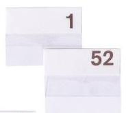 Selbstklebe-Printreiter (Folie), "1-52", weiss, 30 mm breit Selbstklebe-Printreiter (Folie), "1-52", weiss, 30 mm breit