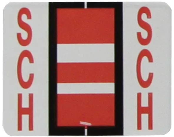 Buchstabenetikett (gross) "SCH", Farbe rosa, 50/Bogen-Artikelnummer-761286/35