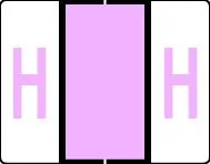 Buchstabenetikett (gross) "H", Farbe lila, 500/Rolle-Artikelnummer-761283/08