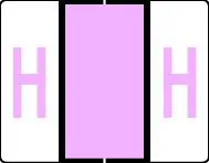 Buchstabenetikett (gross) "H", Farbe lila, 500/Rolle