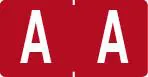 Klass.-Etikett (klein), Buchst. "A", rot, 500 Stck.