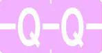 Klass.-Etikett (klein), Buchst. "Q", lila, 500 Stck.