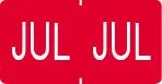 Monatsetikett "JUL", rot, 500 Stck./Rolle-Artikelnummer-761279/07