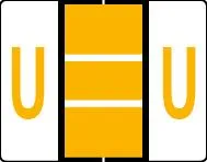 Buchstabenetikett (gross) "U", Farbe hellorange, 50/Bogen-Artikelnummer-761286/21