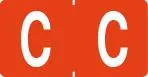 Klass.-Etikett (klein), Buchst. "C", orange, 500 Stck.-Artikelnummer-761278/03