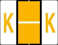 Buchstabenetikett (gross) "K", Farbe hellorange, 50/Bogen-Artikelnummer-761286/11