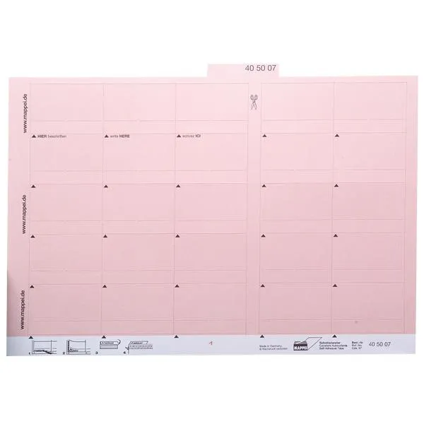 Selbstklebe-Reiter, rosa, 55 mm breit, Karton