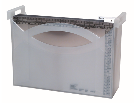 Wiedervorlagesystem 1-31/Jan.-Dez., PVC-Mappen Box
