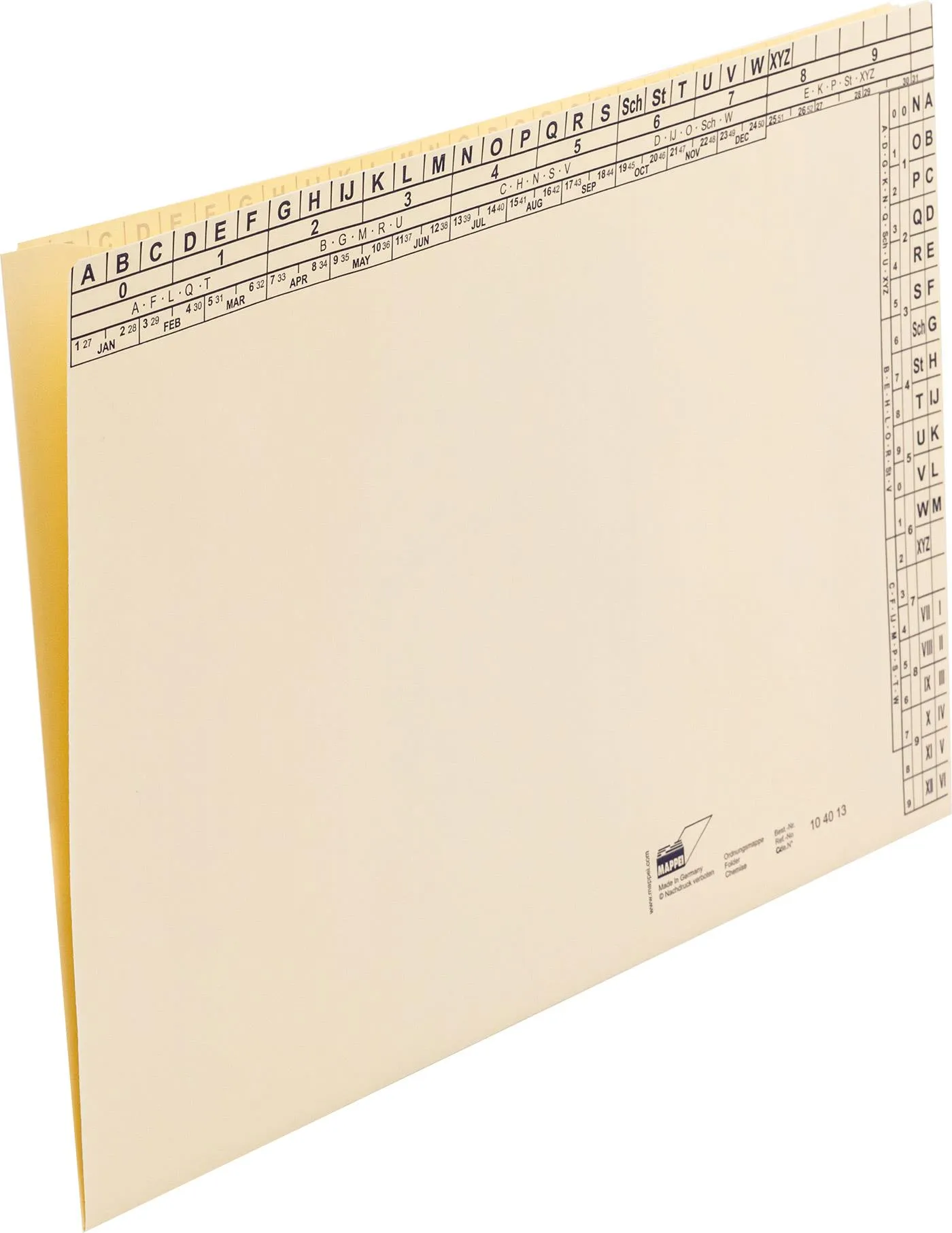 Ordnungsmappe f. DIN A4, Natronkarton hell, 120 g/qm-Artikelnummer-104013