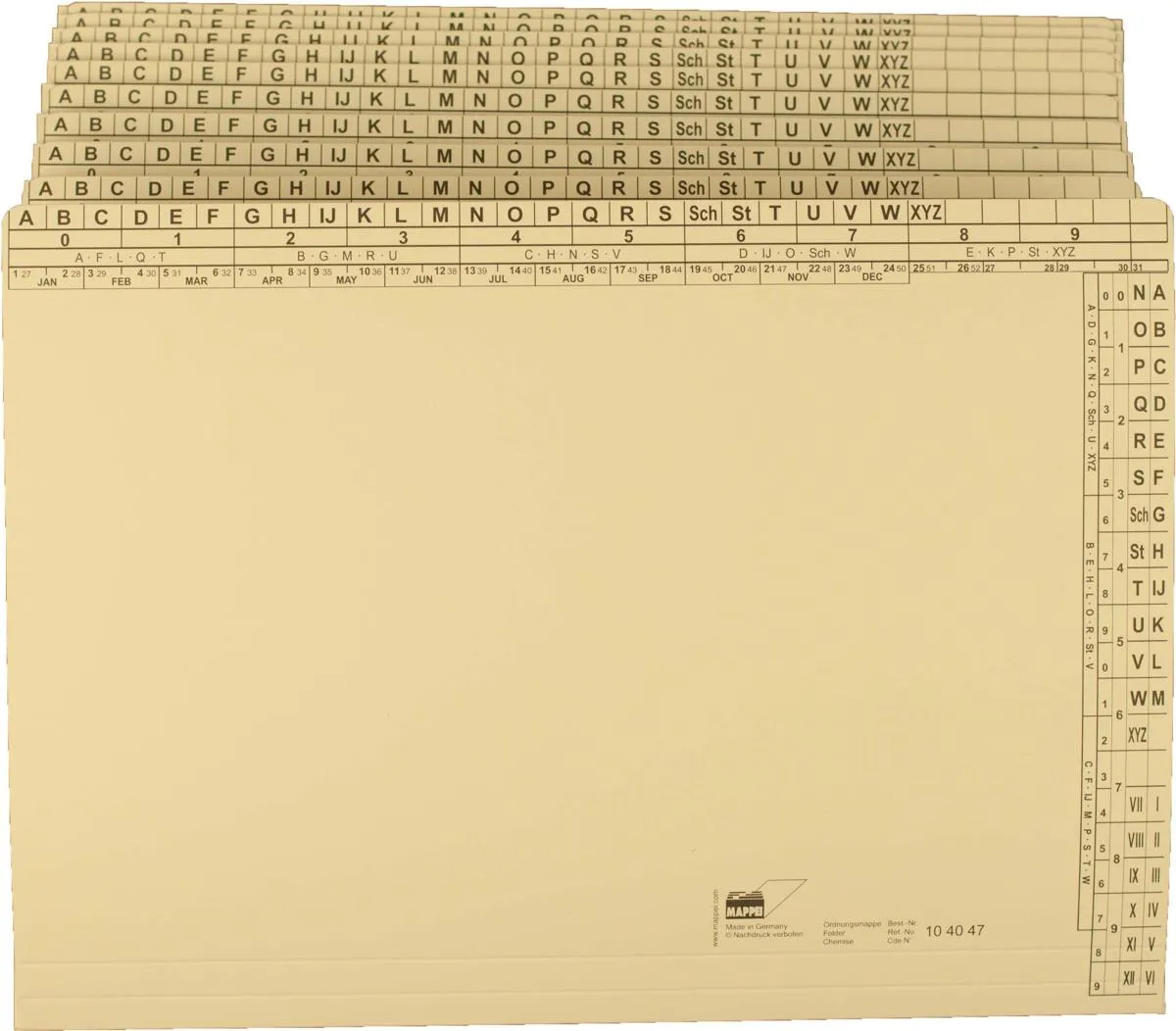 Kennlernset Ordnungsmappe f. DIN A4, 350 g/qm-Artikelnummer-104047/10