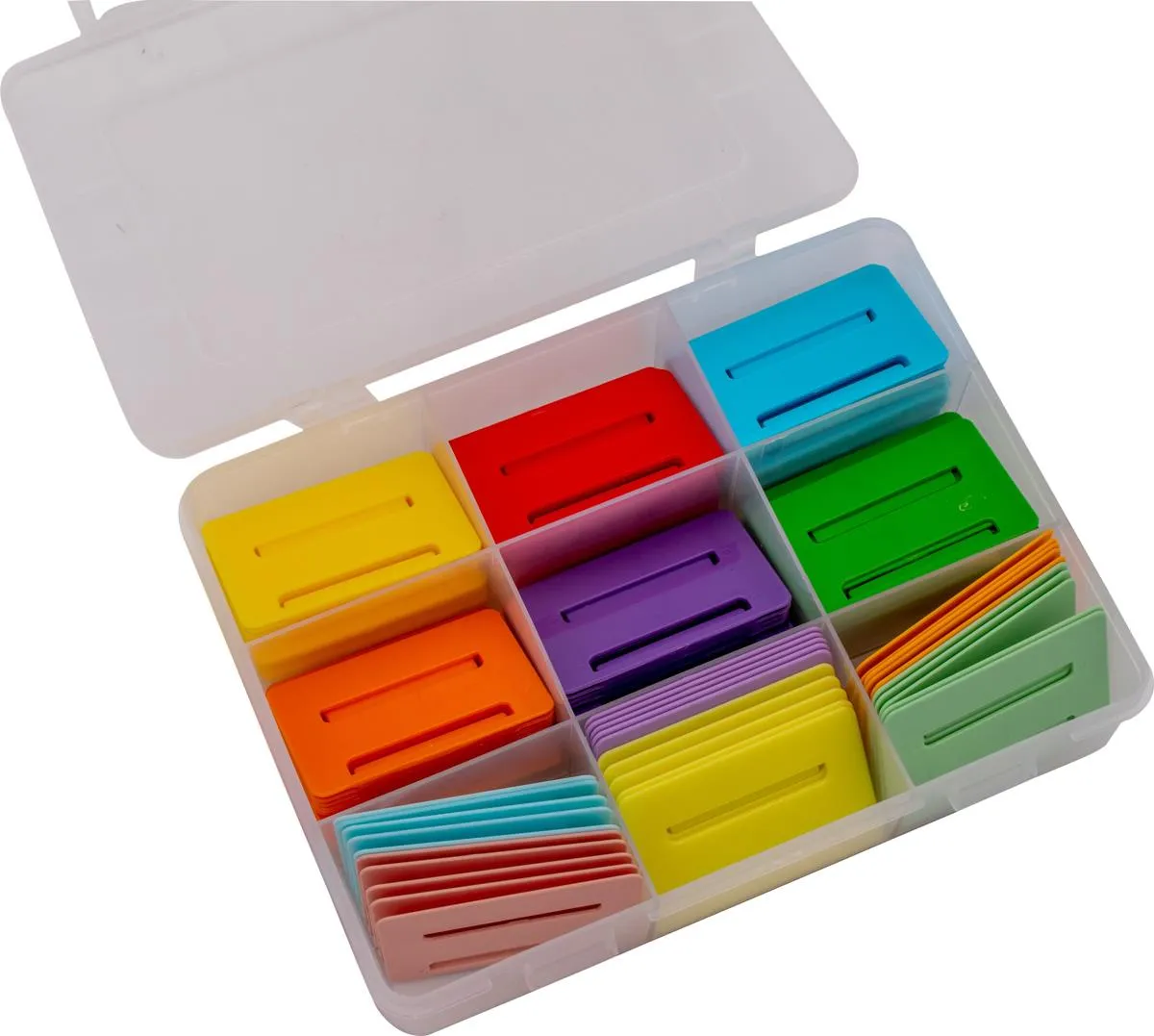 Beschriftungsläufer-Set, 55 mm, 90 Stück in 12 Farben in Box-Artikelnummer-394064
