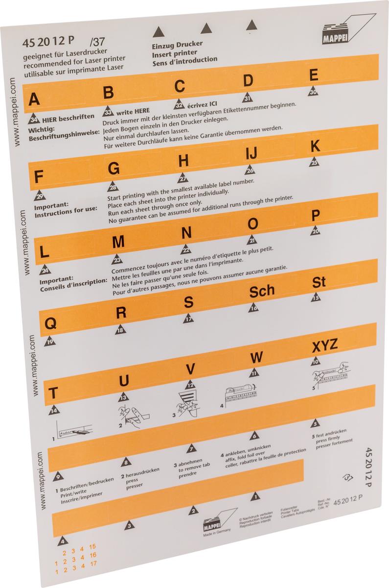 Selbstklebe-Printreiter (Folie), "A-XYZ", 30 mm breit
