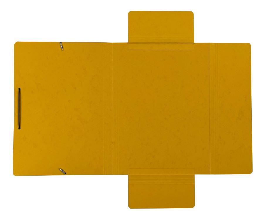 Eckspanner, A4, mit 3 Innenklappen, gelb