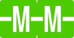 Klass.-Etikett (klein), Buchst. "M", hellgrün, 500 Stck.