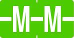Klass.-Etikett (klein), Buchst. "M", hellgrün, 500 Stck.