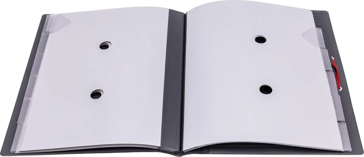Fächermappe mit Register, 255 x 315 mm, PVC, grau-Artikelnummer-991025/12