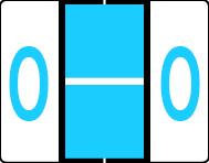 Buchstabenetikett (gross) "O", Farbe blau, 50/Bogen