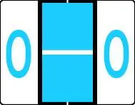 Buchstabenetikett (gross) "O", Farbe blau, 50/Bogen