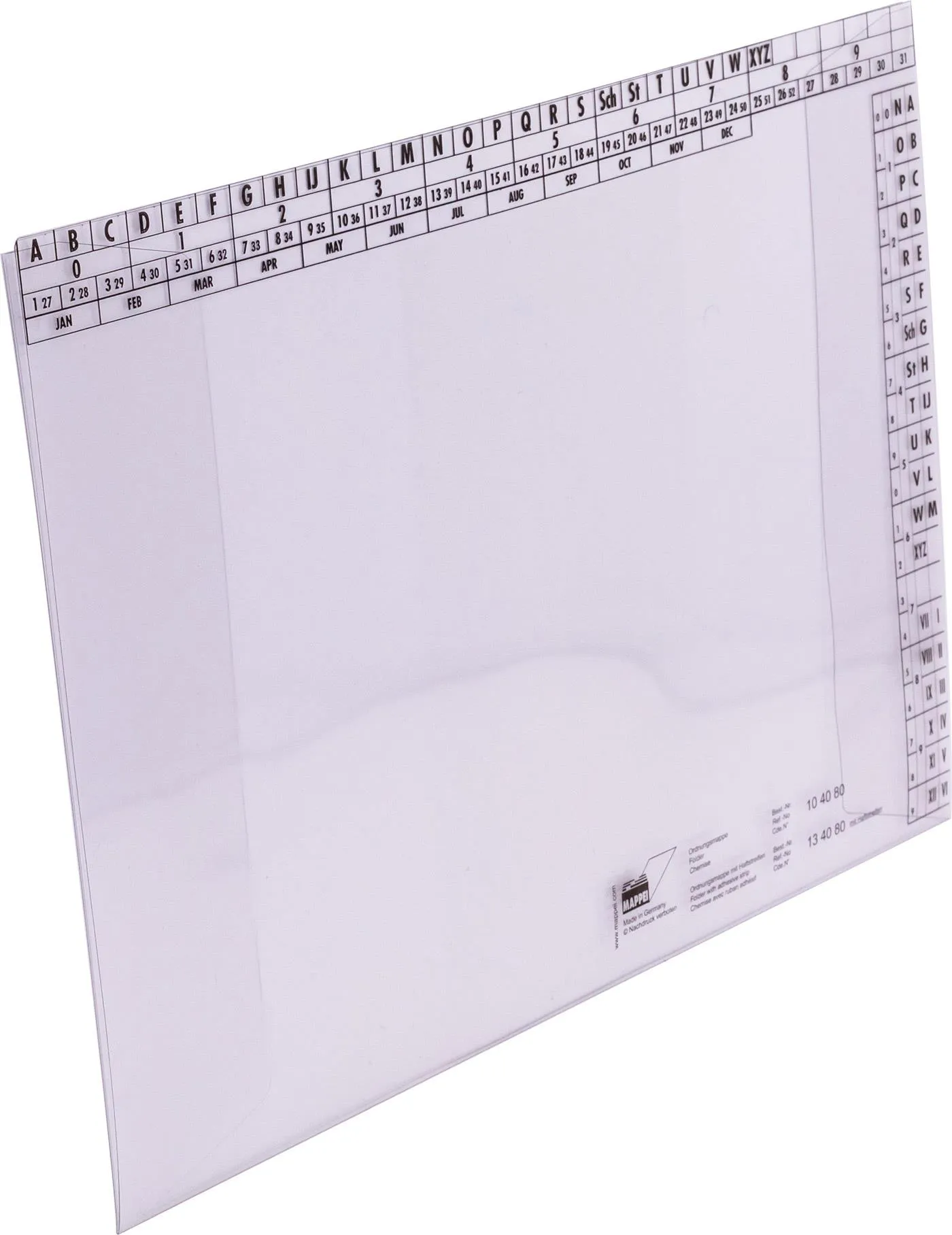 Ordnungsmappe aus PVC 250 g/qm, klar