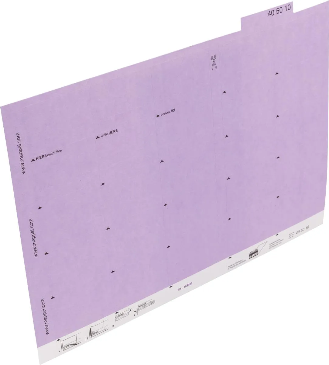 Selbstklebe-Reiter, hellviolett, 55 mm breit, Karton