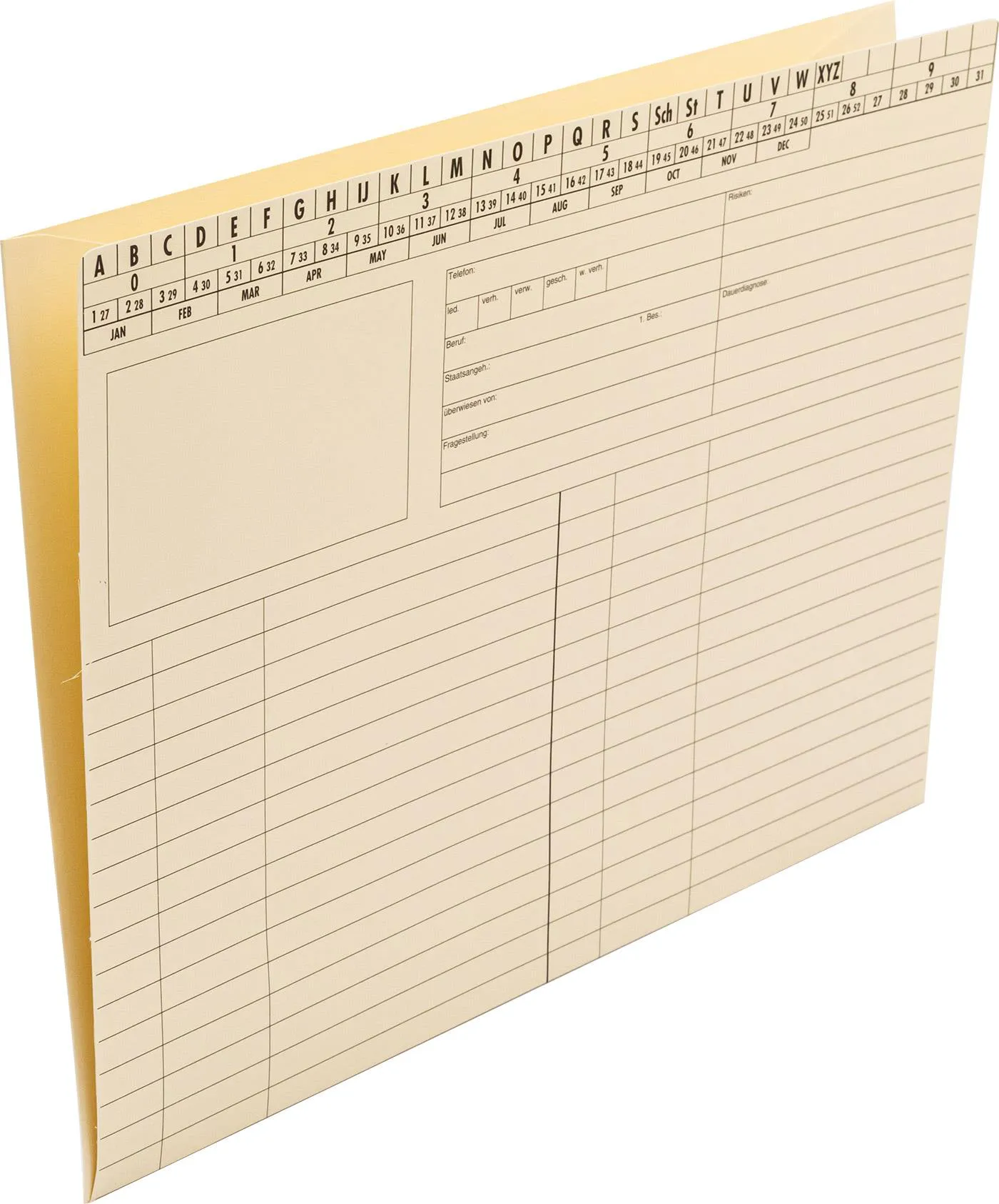 Ordnungsmappe f. A4, Officekarton hell, 170 g/qm / "Ärzte"