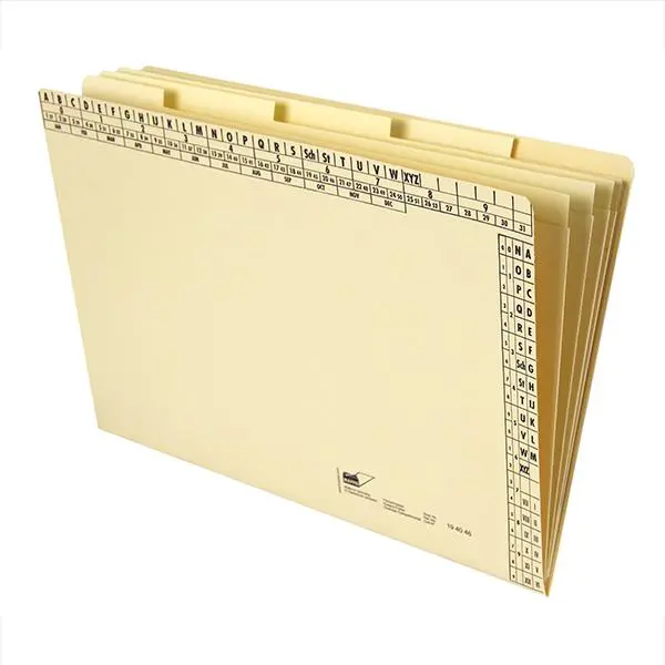 Fächermappe A4, 5 Fächer, Natron hell, 230 g/qm