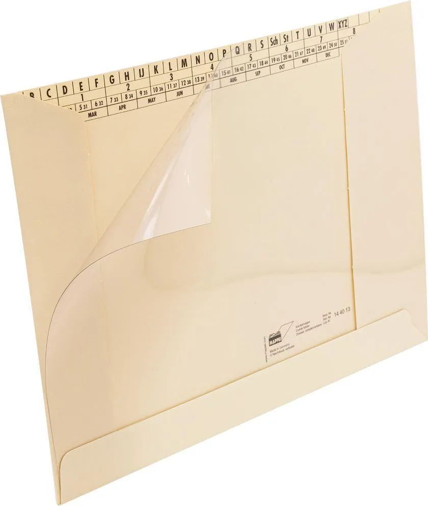 Ordnungsmappe A4 mit Klarsicht-Deckel, 130 g/qm