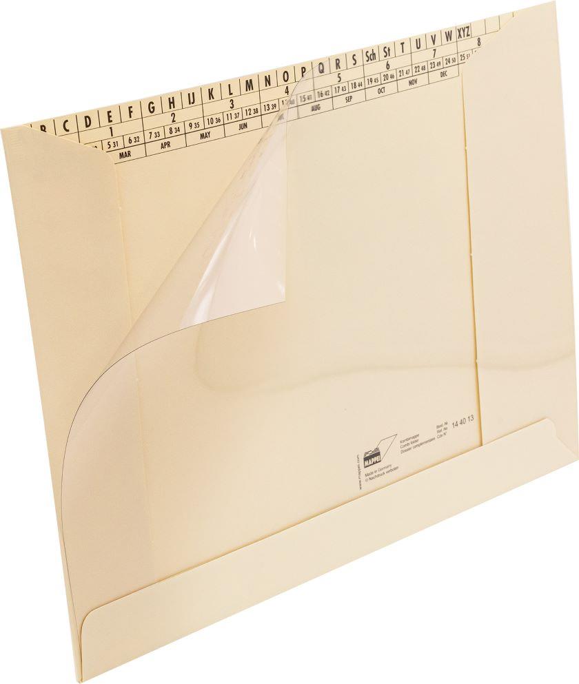 Ordnungsmappe A4 mit Klarsicht-Deckel, 130 g/qm