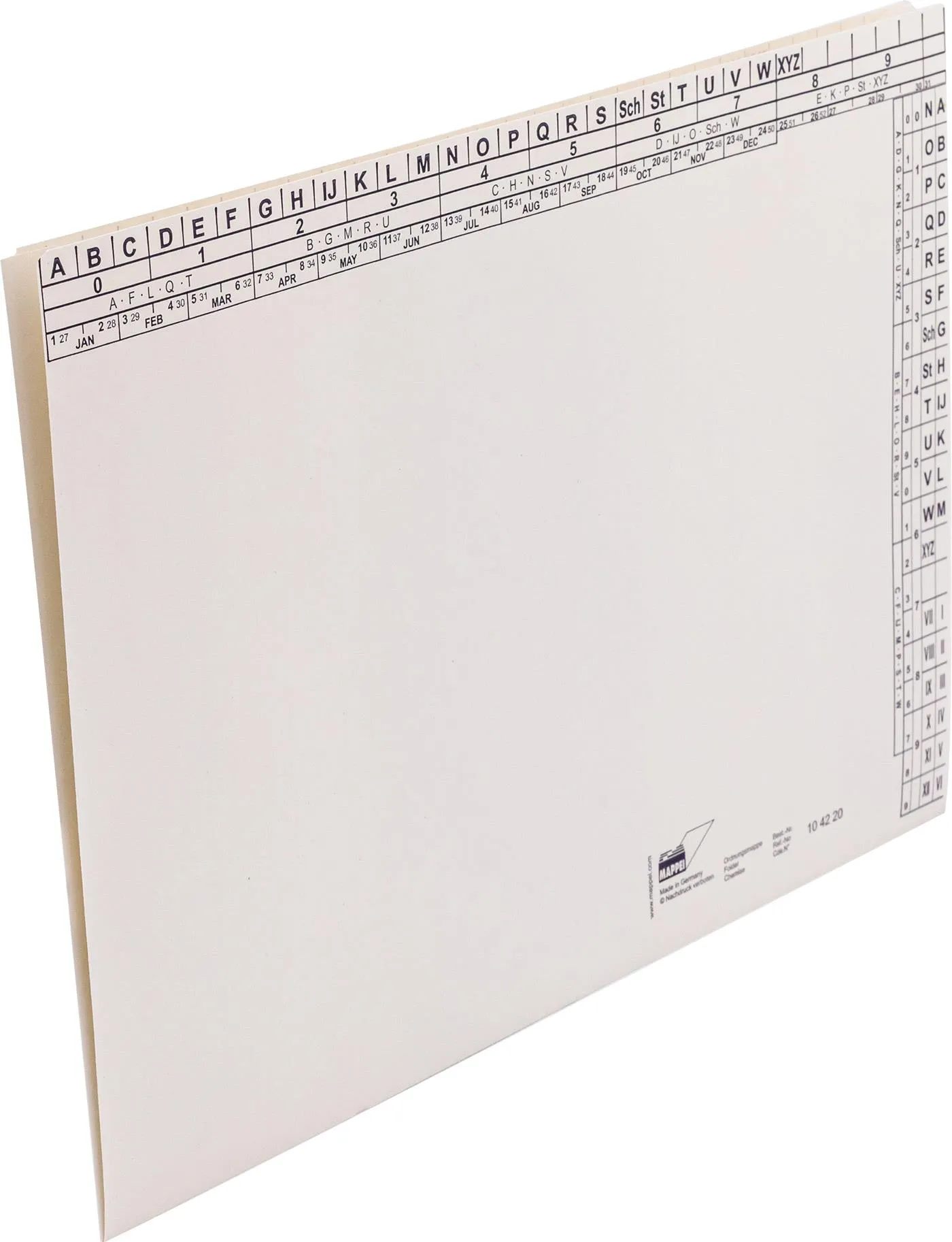 Ordnungsmappe f. DIN A4, Recyclingkarton, weiß, 110 g/qm-Artikelnummer-104220