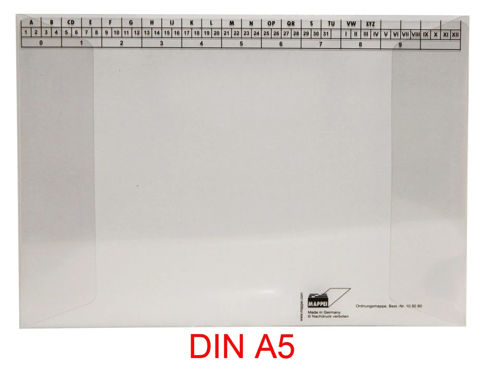 Ordnungsmappe aus PVC 250 g/qm, klar-Artikelnummer-105080