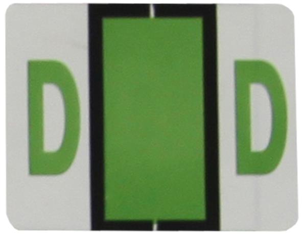 Buchstabenetikett (gross) "D", Farbe hellgrün, 500/Rolle