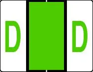 Buchstabenetikett (gross) "D", Farbe hellgrün, 500/Rolle