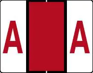 Buchstabenetikett (gross) "A", Farbe rot, 500/Rolle
