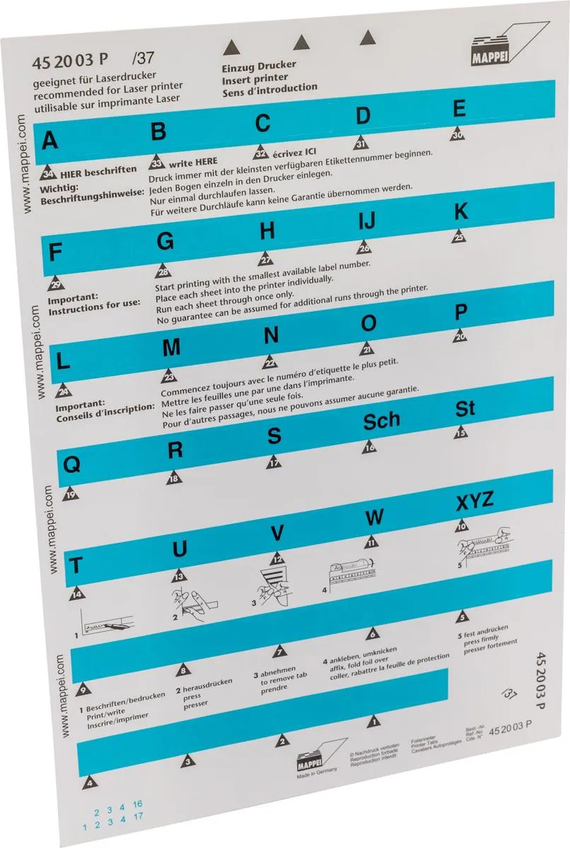 Selbstklebe-Printreiter (Folie), "A-XYZ", 30 mm breit-Artikelnummer-452003/37P