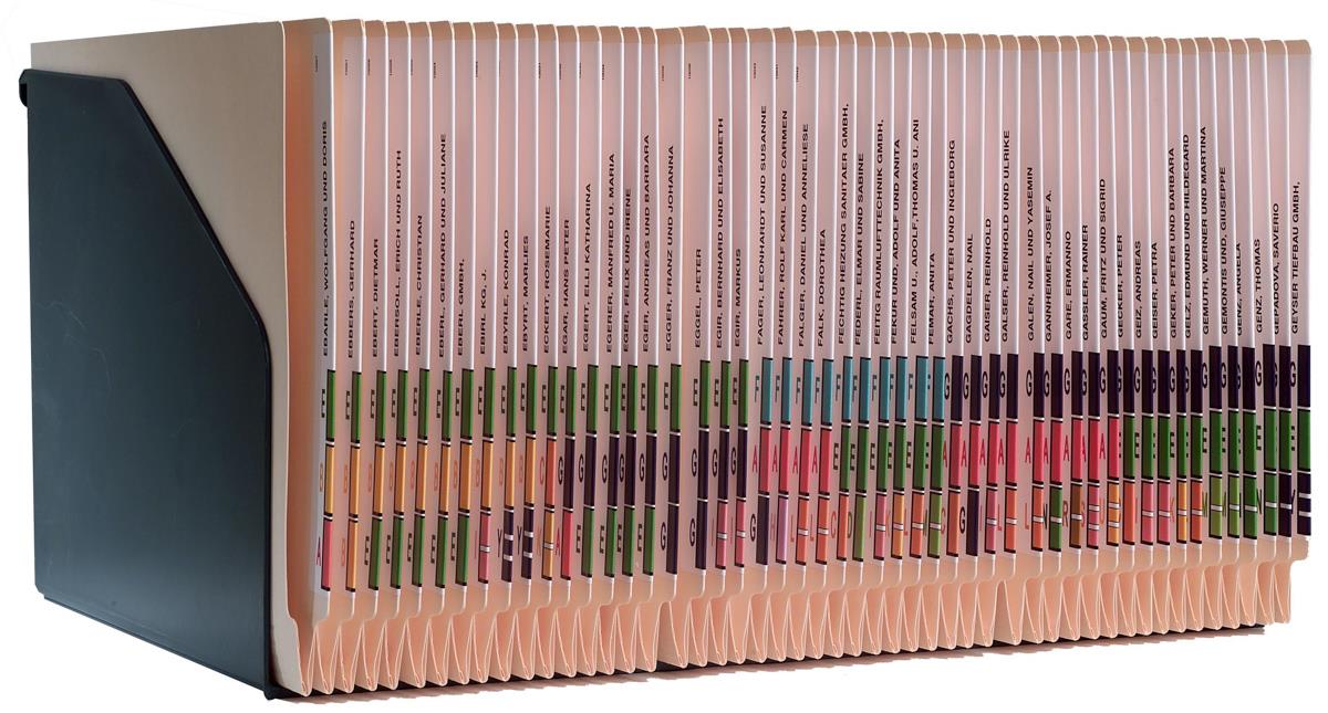 TABCOLOR-Stellmappe f. A4, Zellstoffkarton 350 g/qm
