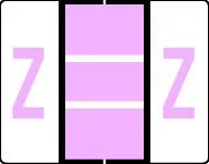 Buchstabenetikett (gross) "Z", Farbe lila, 50/Bogen