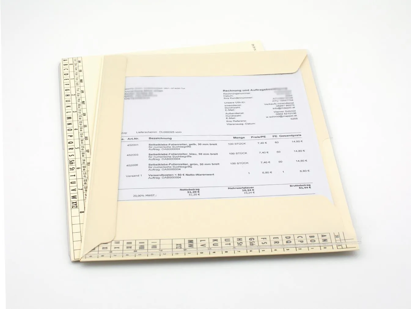 Testpaket - Mappen mit Klarsichtvorderteil-Artikelnummer-144046/70