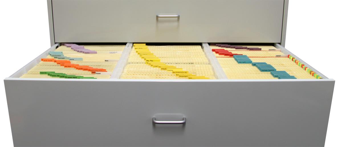 MAPPOTHÈQUE, 3-bahnig mit 5 Schubladen, für 75 Ordnungsboxen