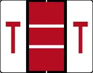 Buchstabenetikett (gross) "T", Farbe rot, 500/Rolle-Artikelnummer-761283/20