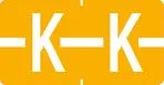 Klass.-Etikett (klein), Buchst. "K", hellorange, 500 Stck.-Artikelnummer-761278/11