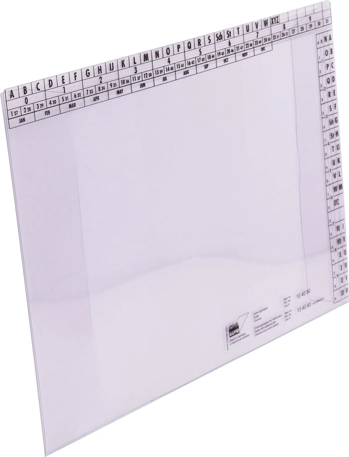 Ordnungsmappe A4, mit Haftstreifen, PVC, 250 g/qm, klar